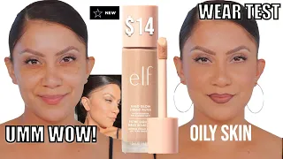 *new* ELF COSMETICS HALO GLOW LIQUID FILTER REVIEW & WEAR TEST *oily skin* | MagdalineJanet