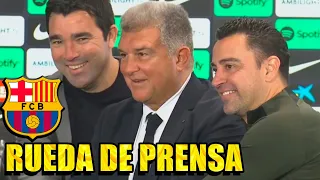 RUEDA PRENSA XAVI Y LAPORTA: SE QUEDA