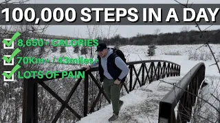 I tried walking 100,000 steps in a day |*BURNING 8,500+ CALORIES* | 100,000 STEP CHALLENGE