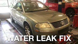 VW B5 B5.5 Passat water leak diagnosis and repairs! Fix all the leaks!