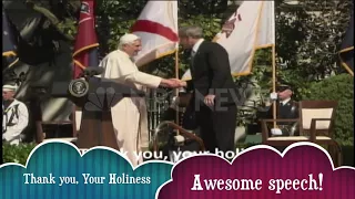 President Bush To Pope Benedict: “Awesome Speech, Your Holiness”