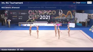 Russia 3 Hoops and 2 Clubs Final - IT Olympico Cup  Moscow 2021 #rhythmicgymnastics #russia