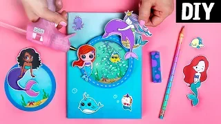 DIYS DE SEREIA 💙💜💚 Caderno, Organizador e Tapete