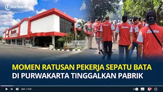 Selamat Tinggal Bata, Momen Ratusan Pekerja Sepatu Bata di Purwakarta Tinggalkan Pabrik, Resmi Tutup