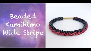 Beaded Kumihimo Wide Stripe