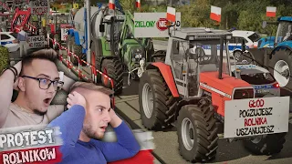 JEDZIEMY NA STRAJK ROLNIKÓW [FS22] 😱 Koszenie QQ Na Ziarno 🔥  "od Biedaka" FS22 #249 🌱 MafiaSolec