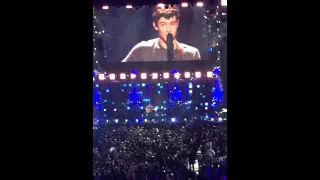 Shawn Mendes performing Stitches at Jingle Ball New York