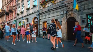 Ukraine, Lviv Walking Tour - We walk through the old part of the city/ ASMR IN THE STREET 2023