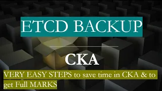 Practical Demo!! How to take ETCD backup in a minute. Helpful in CKA!!