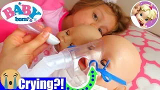 🤒Baby Born Twins Get Breathing Treatment + Medicine to Get Better! 💊Baby Born Twins Sick Routine 💖