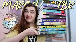 all the books I hope to read in March || TBR, video plans, Screaming Color readathon 🌈💛