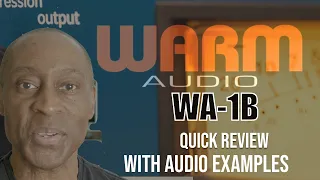 Warm Audio WA-1B  Tube Opto Compressor Quick Review with Sound Examples