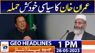 Geo Headlines Today 1 PM | Imran hits back at Rana Sana | 28th May 2023