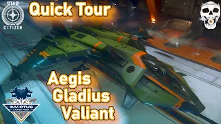 Quick Tour of the Aegis Gladius Valiant - Star Citizen Gameplay Alpha 3.13