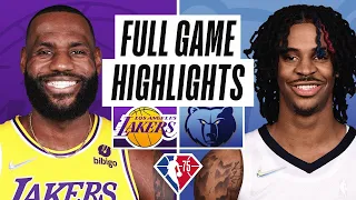 Los Angeles Lakers vs. Memphis Grizzlies Full Game Highlights | January 9 | 2022 NBA Season