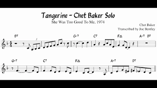 Chet Baker - Tangerine transcription