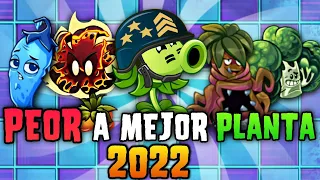 TOP de LA PEOR a la MEJOR PLANTA del 2022 en PLANTS vs ZOMBIES 2