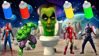 TEBAK GAMBAR 🚽 Skibidi Toilet VS SuperHeroes🦸‍♂️| Avengers | Spider-Man Hulk Ironman Capitan America