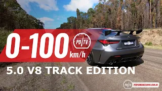 2020 Lexus RC F Track Edition 0-100km/h & engine sound