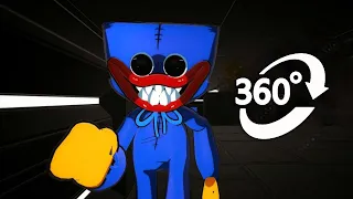 VR 360 Hidden camera RECORDED Huggy Wuggy ESCAPE! (Poppy Playtime) | Nuts 360