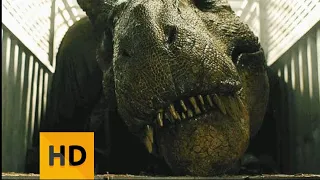 Jurassic world  2 Fallen kingdom (2018) --- locked t rex scene HD.