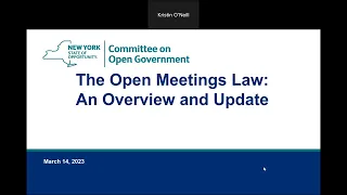 Open Meetings Law Information Session - 3/14/23