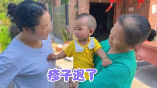 七宝的疹子退了不发烧了，伯父拉猪回家，秋子订1000斤桃子来办酒