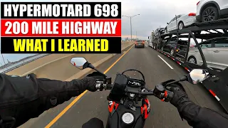 Ultimate Test: Long Distance Journey on Ducati Hypermotard 698 Mono | 200 Mile Highway Ride