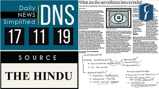 Daily News Simplified 17-11-19 (The Hindu Newspaper - Current Affairs - Analysis for UPSC/IAS Exam)