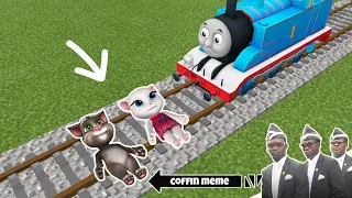 Thomas vs Talking Angela and Tom in Minecraft - Coffin Meme