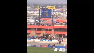 The Great Gonzo Gives The Command To Start Engines (2014 Auto Club 400 At The Auto Club Speedway)