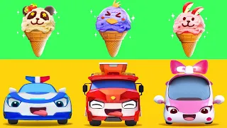 アイスクリームの歌 | はたらく車 | 赤ちゃんが喜ぶ歌 | 子供の歌 | 童謡 | アニメ | 動画 | ベビーバス| BabyBus