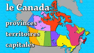 Le Canada ses territoires, provinces, et capitales. Géographie