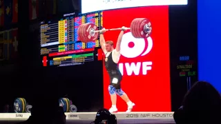 IWF Houston 2015 Vadzim Straltsou Clean and Jerk 230 kg Men 94 kg