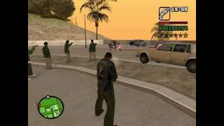 GTA SA - grove street families vs police (HD)