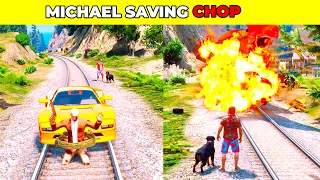 GTA V: MICHAEL SAVING CHOP FROM DUGGAN 🥺| #shorts