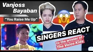 Vanjoss Bayaban - You Raise Me Up | The Finals | The Voice Kids Philippines | REACTION