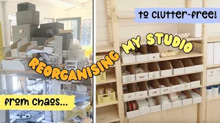 Reorganising my studio + how I store my small business products | Small business studio tour 2024