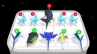 FISH RUSH 3D - Merge Fish Ocean Battles #mergemaster #mergebattle #androidgame #merge #mergegames