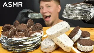 ASMR: OREO CREPE CAKE & ICE CREAM MUKBANG (No Talking) EATING SOUNDS | STAS ASMR