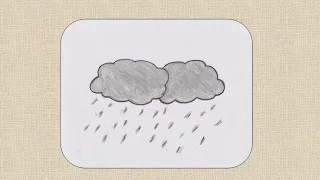 How to draw a Rainy cloud for kids