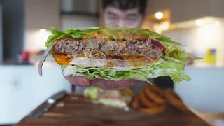 Lettuce wrap burger after 20 hours fast