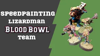 Speedpainting the Lizardman Bloodbowl Team!