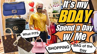 It's my BIRTHDAY | SHOPPING + Bag of Day + What FITs | Louis Vuitton Petit Sac Plat + Fendi Baguette