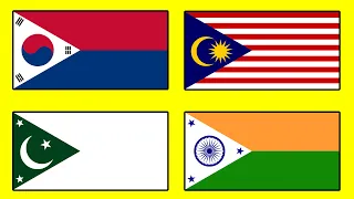 ASIAN FLAGS in the Style of Philippines - Alternate Flags of Asia