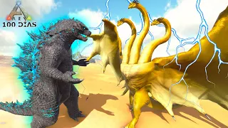 GODZILLA CONTRA GHIDORAH!! INVOCO A GHIDORA Y ATACA A MIS KAIJU! no quedan dinosaurios ARK 100 Días