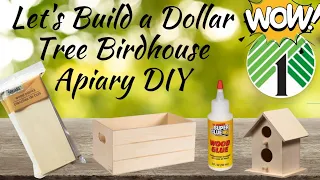 *Must See* Let's Build a Dollar Tree Birdhouse/ Apiary DIY • Porch & Outdoor Decor • No Hot Glue!