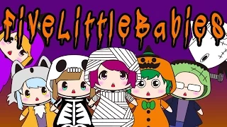 Five Little Babies Jumping On The Bed KIGURUMIN Halloween | Nursery Rhyme | Baby Puff Puff