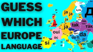 Guess the language from recording Europe Edition