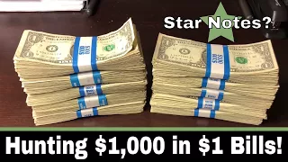 Searching $1,000 in Circulated $1 Bills for Star Notes and a Fancy Serial Numbers